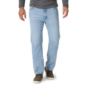 Wrangler Men's Regular Fit Jean With Flex Bleached Indigo 32 x 30